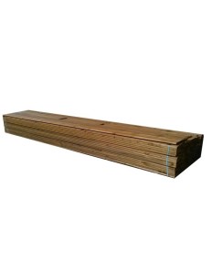 Lames de terrasse 27 x 145 mm pin Prémium cl. 4 marron (longueur variable nous consulter)